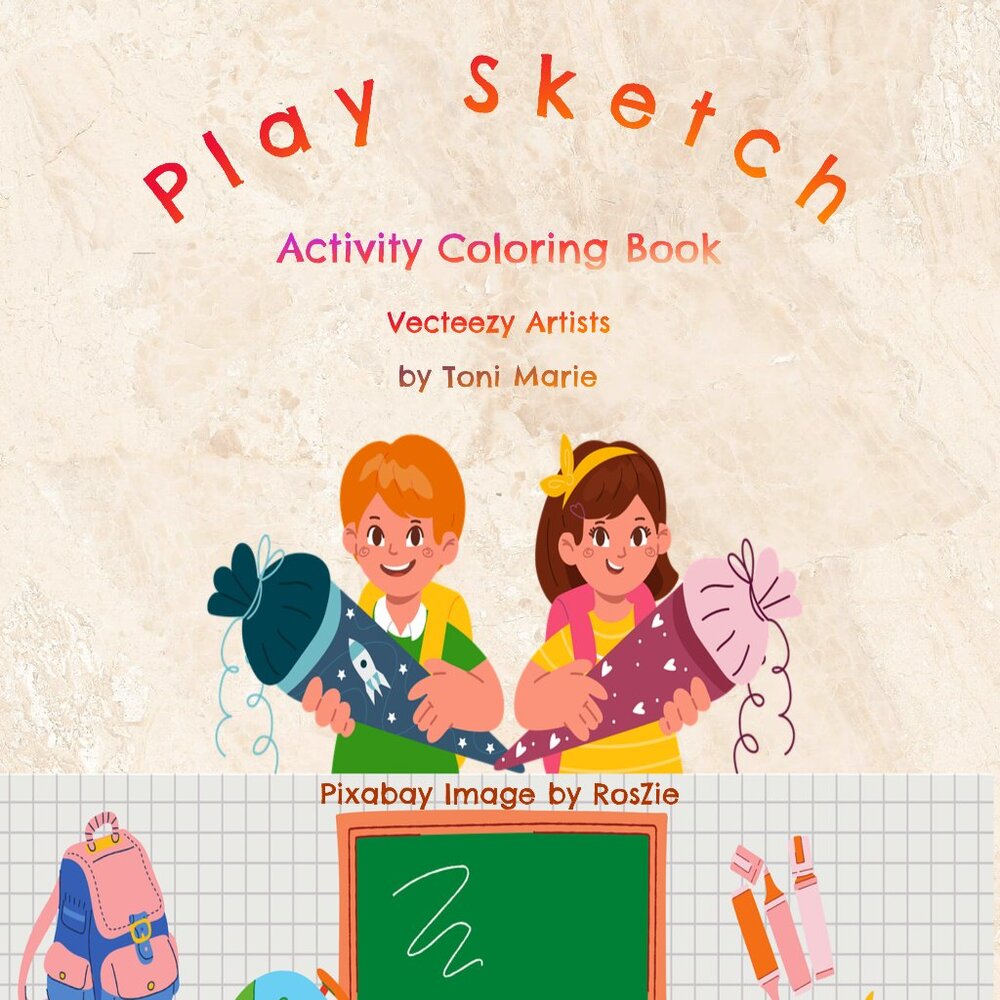 Play Sketch Activity Coloring Book (25 pages)